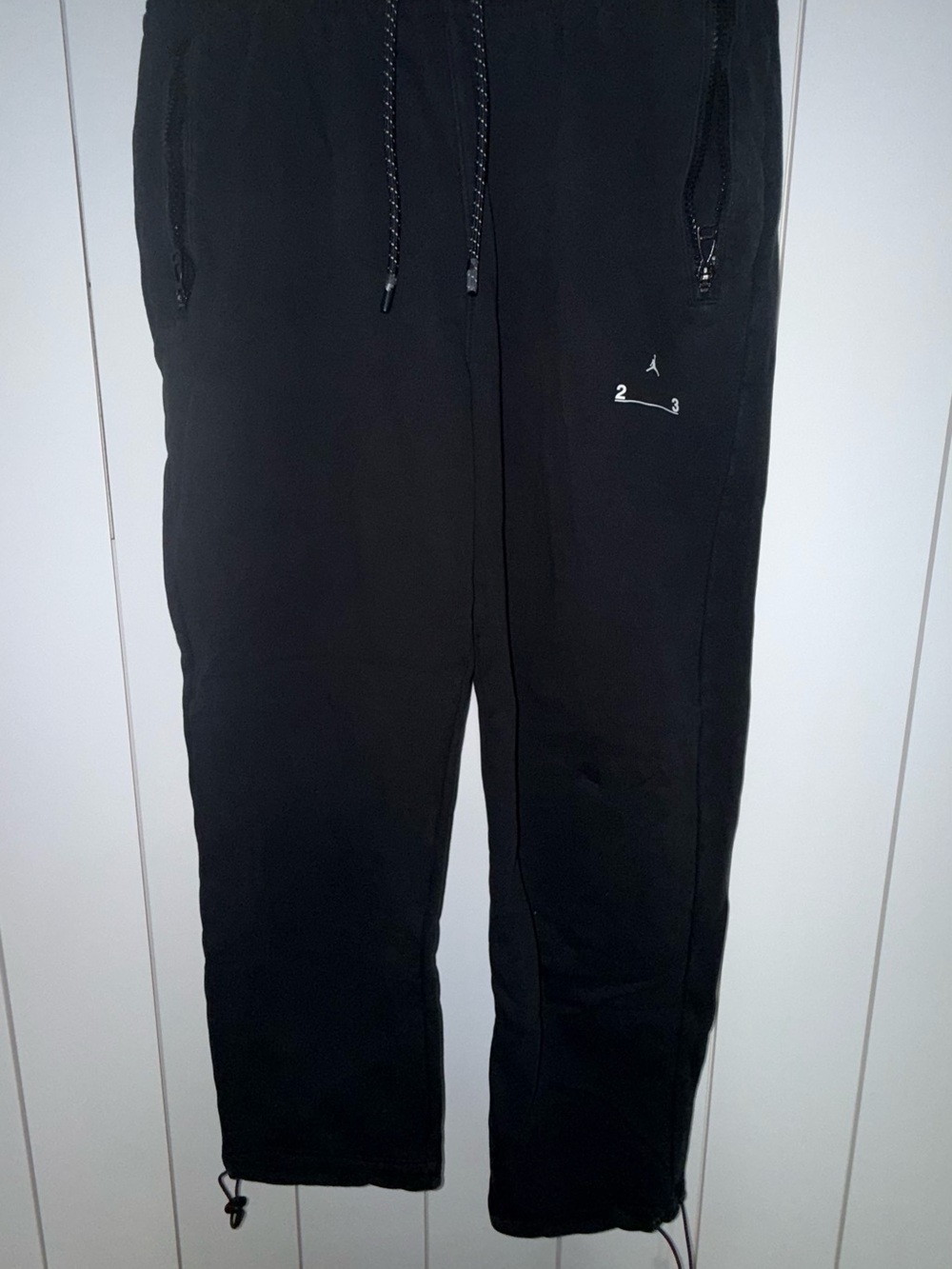Jorden Men's Black Drawstring Joggers with Subtle Logo